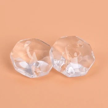 

50PCS Crystal Glass Prisms Octagonal Beads Pendant Hanging Decoration Lighting Accessories 14mm