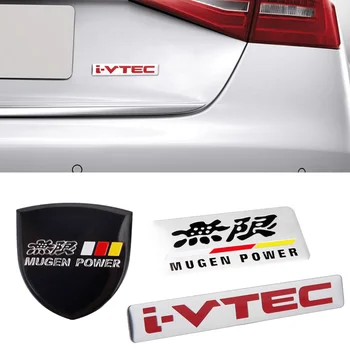 

Car Badge Rear Trunk Emblem Sticker for Honda Mugen i-VTEC Logo Civic Accord Crider City XR-V CR-V Inspire Envix Fit pilot JAZZ