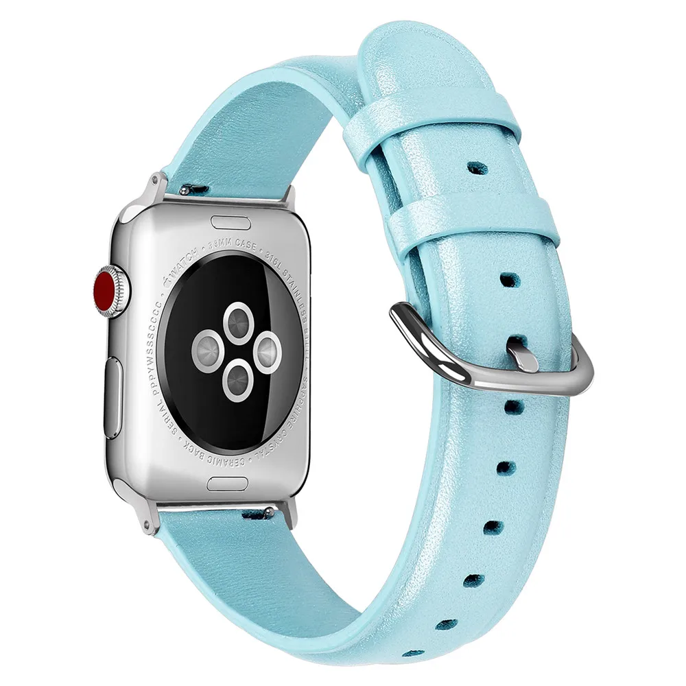 Ремешок для часов из натуральной кожи для Apple Watch 5, 4, 44 мм, 40 мм, 38 мм, 42 мм, спортивный ремешок, браслет, аксессуары для iwatch 3, 2, 1