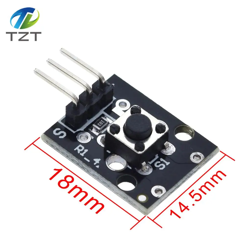 Модуль датчика ключа TZT для Arduino стартовый набор Diy 6*6*5 мм 6x6x5 KY004 3pin с кнопками