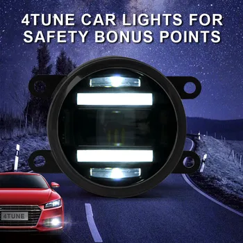 

E-mark 90mm led fog lights daytime lamp running car light auto lighting system with DRL