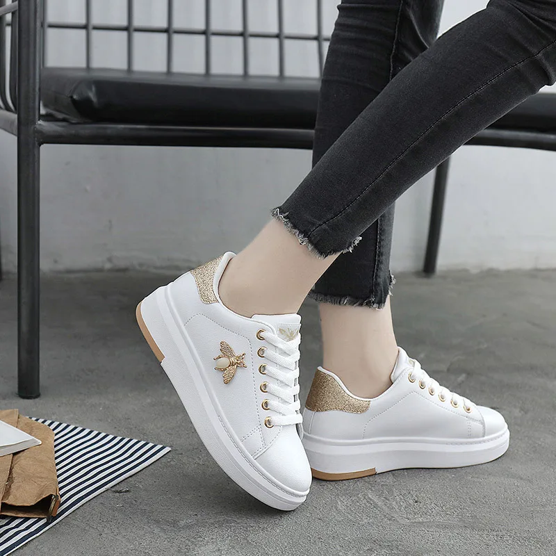 

Women Sneakers 2019 New Arrival Fashion Breathable Women Casual Shoes Platform White Shoes Women Soft Walking Footwears