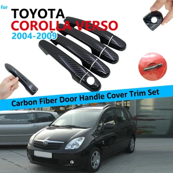 

Carbon Fiber Door Handle Cover Trim Set for Toyota Corolla Verso AR10 2004~2009 Car Accessories 2005 2006 2007 2008