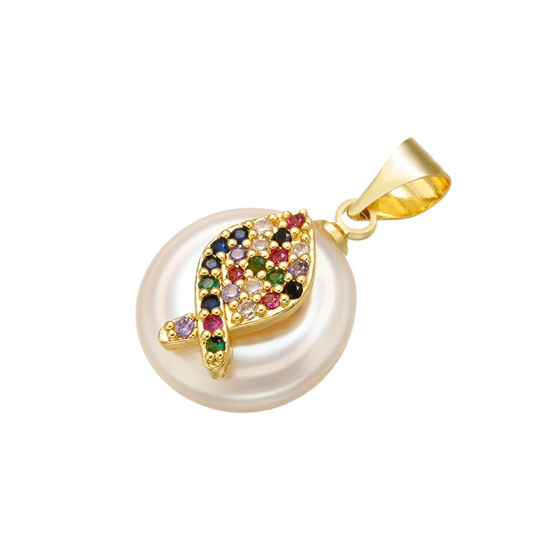 ZHUKOU 13x23 мм Высокое качество жемчужный кулон для женщин DIY ожерелье с подвеской ручной работы ювелирные изделия изготовление аксессуаров Модель: VD577
