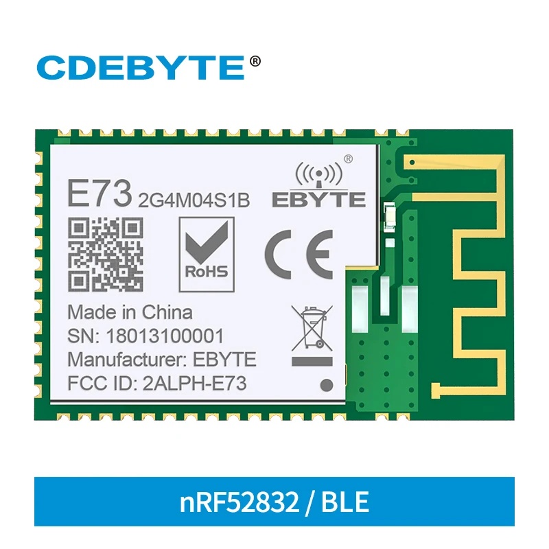 NRF52832 2 4 ГГц BLE 5 0 IO порт дБм SMD PCB IPEX антенна Ebyte E73-2G4M04S1B Module CE FCC RoHs сертифицирован |