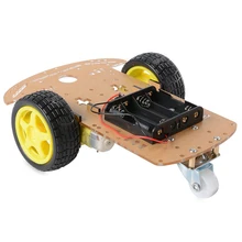 Novo motor inteligente robô carro chassis kit velocidade codificador caixa de bateria 2wd para arduino