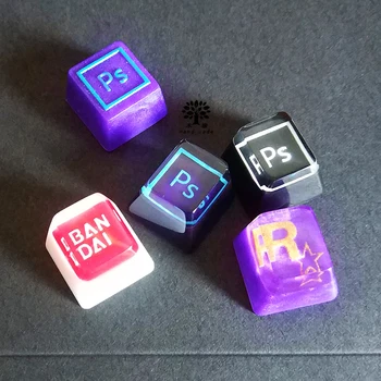 

1pc manual resin key cap for Rockstar games PS mechanical keyboard keycaps for MX switches R4 height