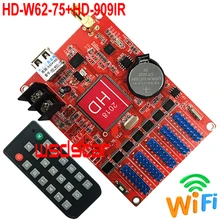 HD-W62-75+ HD-909IR ИК-пульт дистанционного управления светодиодный контроллер 640*160 5* HUB75 интерфейс передачи данных Перемычка RGB семь цветов светодиодный дисплей wifi контрольная карта