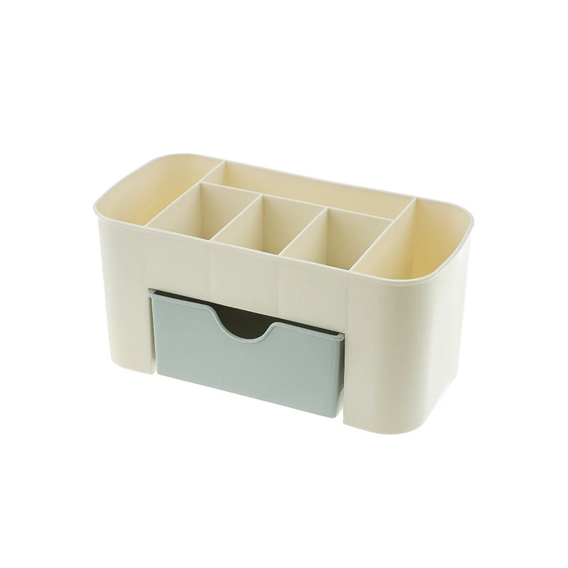 XUNZHE Plastic Drawer Cosmetic Receive Box Arrange Box Desktop Girl Jewelry Skin Care Products Sub-Case Dressing Organizer Box - Цвет: Blue