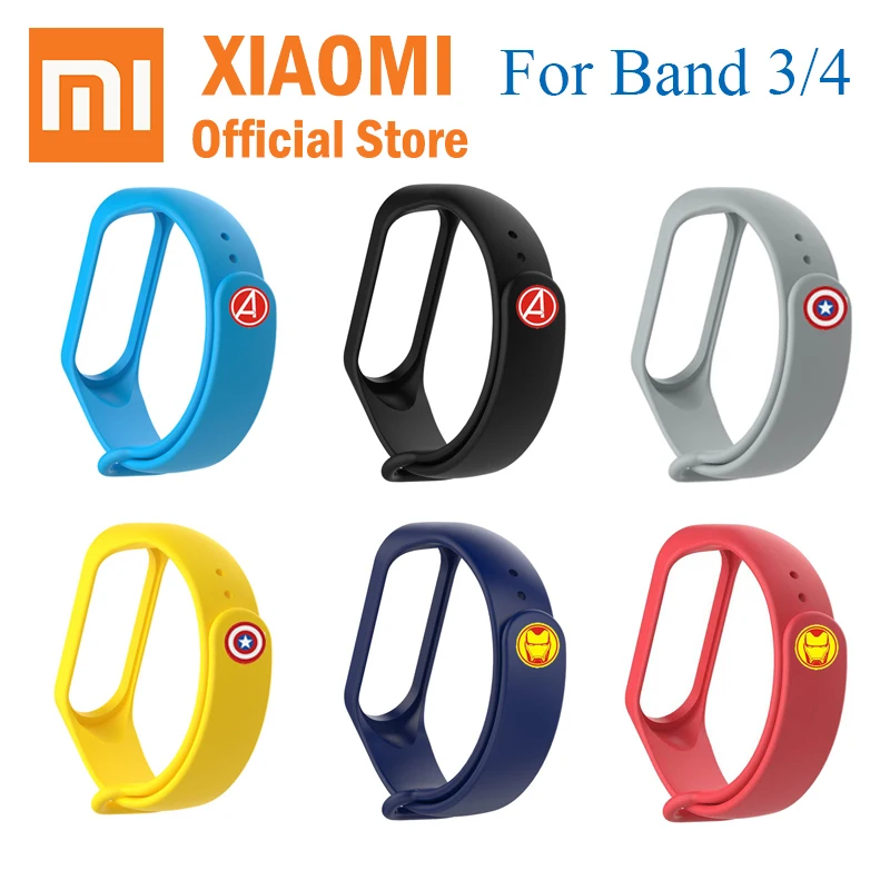85.5руб. 20% СКИДКА|Xiaomi mi ремешок 4 ремешок силиконовый для mi Band 4 браслет 3 сменные аксессуары издание наручные Marvel Мстители Железный человек-in Смарт-аксессуары from Бытовая электроника on AliExpress 