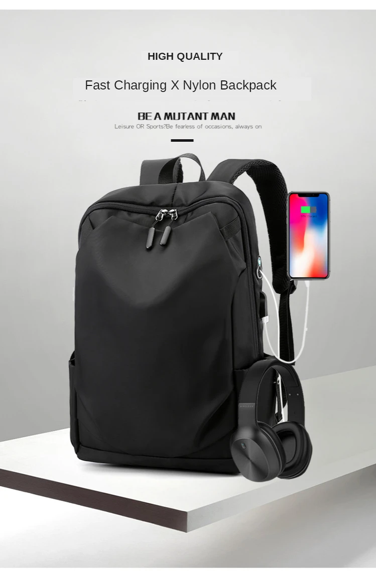 Super Light Oxford USB Charging laptop Men Backpack Waterproof Travel Backpack for Men Computer Business school Backpack Men Bag