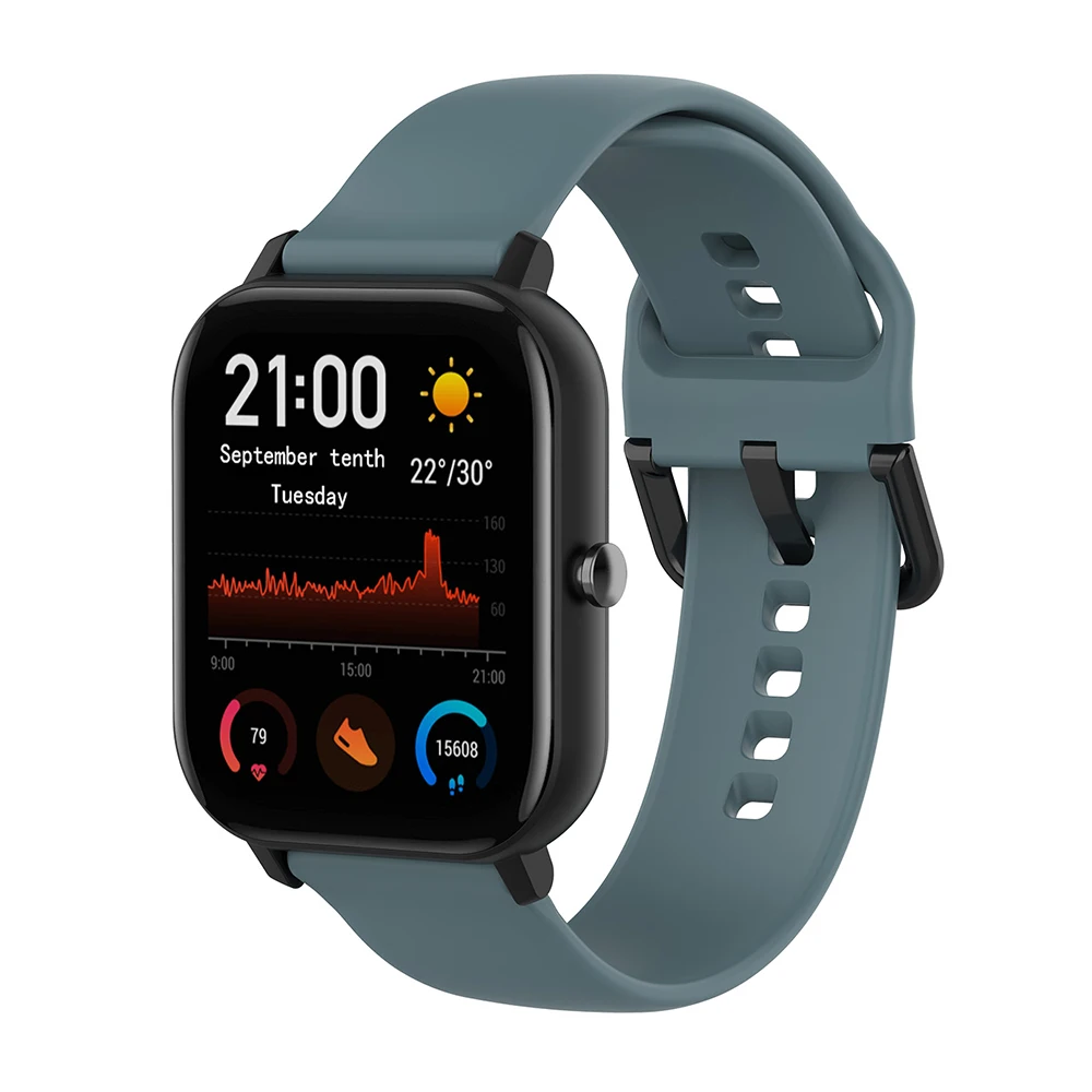 Силиконовый ремешок для наручных часов для Huami Amazfit GTS GTR Bip, Смарт-часы, спортивный сменный Браслет, аксессуары для браслетов