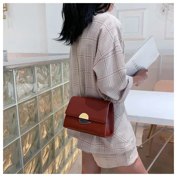 

French chief designer INS microfiber material fashion chain new wild Messenger bag summer ladies bag shoulder bag handbag