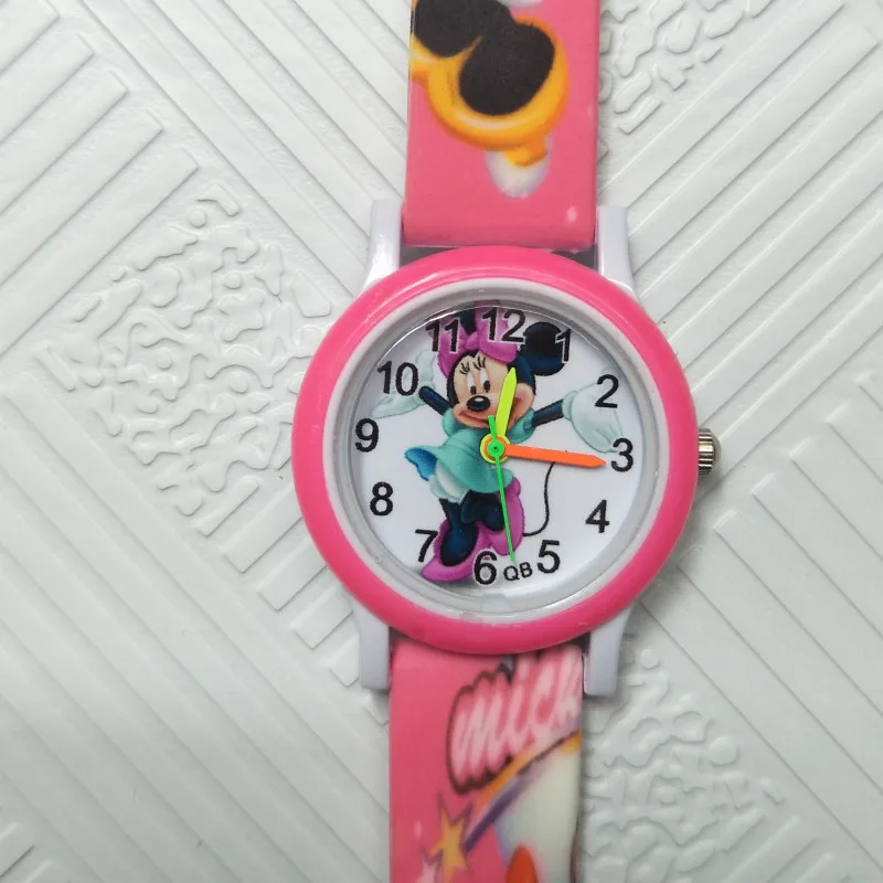 Новые силиконовые детские часы для мальчиков и девочек, подарок студенческим часам, мультяшная команда аниме, детские часы, Детские кварцевые наручные часы - Цвет: Розовый