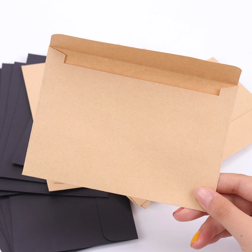 

10pcs/Pack Vintage Large Envelope Postcard Letter Stationery Paper Airmail Retro School Office Gifts Kraft Envelopes