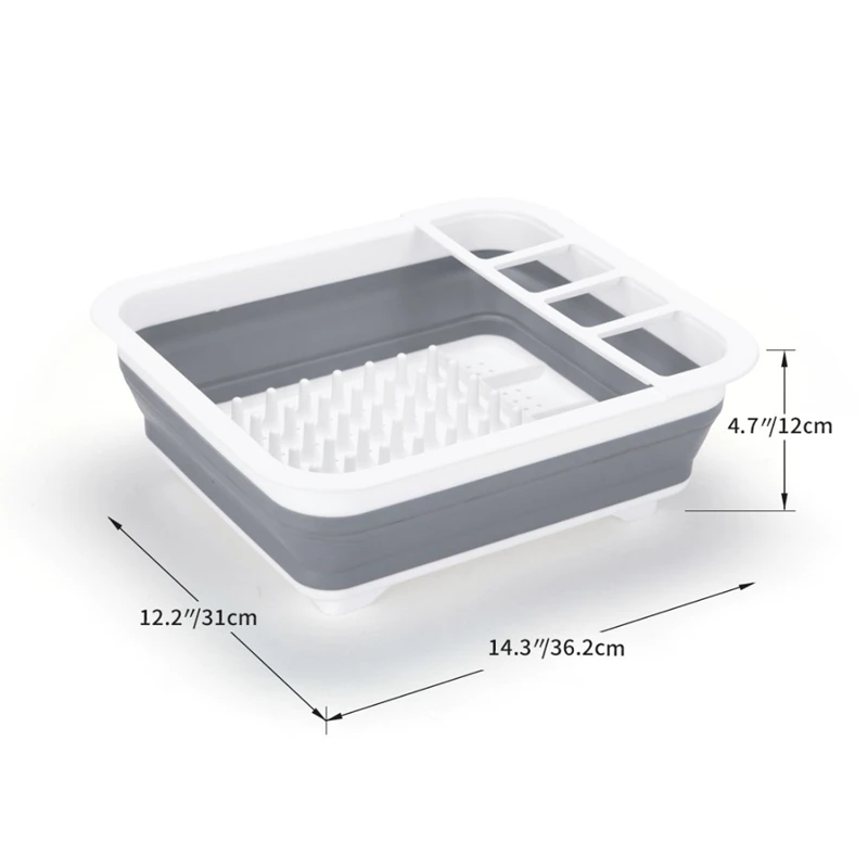 

Foldable Dish Rack Kitchen Storage Holder Drainer Bowl Tableware Plate Portable Drying Rack Home Shelf Dinnerware Organizer
