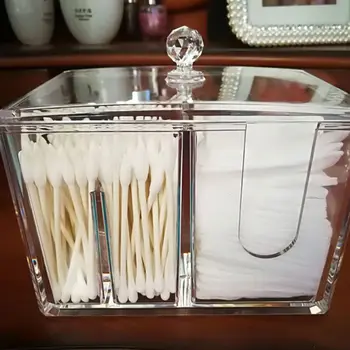 

Multifunction Acrylic Makeup Cotton Pad Swab Storage Organizer Holder Container Makeup Jewelry Box Holder 67JB