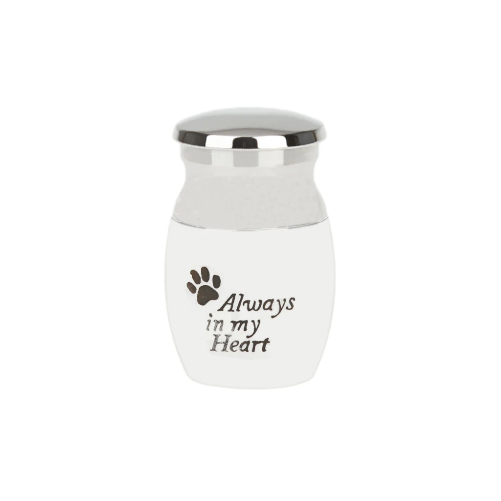 Pet Urn Keepsake Dog Cat Memorial Ashes Jar with Always in My Heart