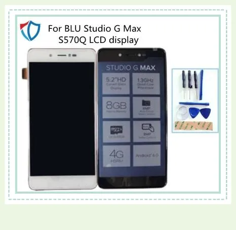 Черный/белый для BLU Studio G Max S570Q ЖК-дисплей с сенсорным экраном дигитайзер