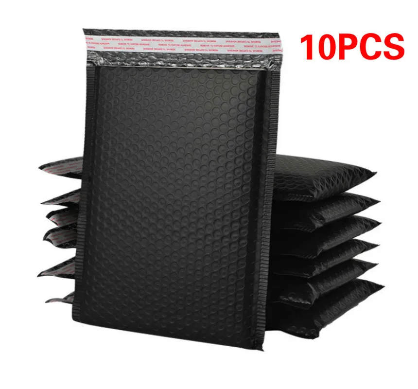 10X15*18+ 4 см черные Пузырьковые конверты, сумки для почтовых отправлений, мягкие, конверт из алюминиевой фольги, сумки, Рождественская посылка держатели для подарков