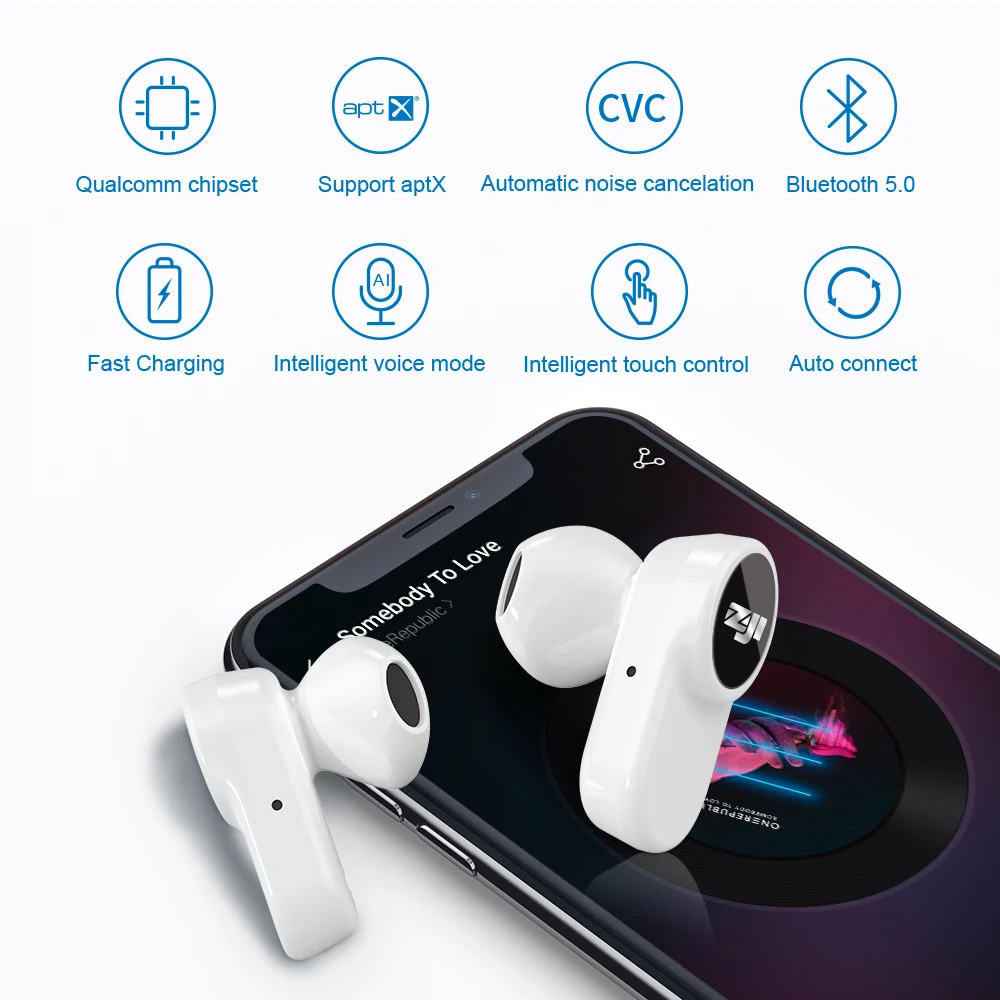 HOMTOM ZJI Free X TWS Bluetooth наушники BT 5,0 стерео бас беспроводная гарнитура с шумоподавлением Микрофон Handsfree наушники AI управление