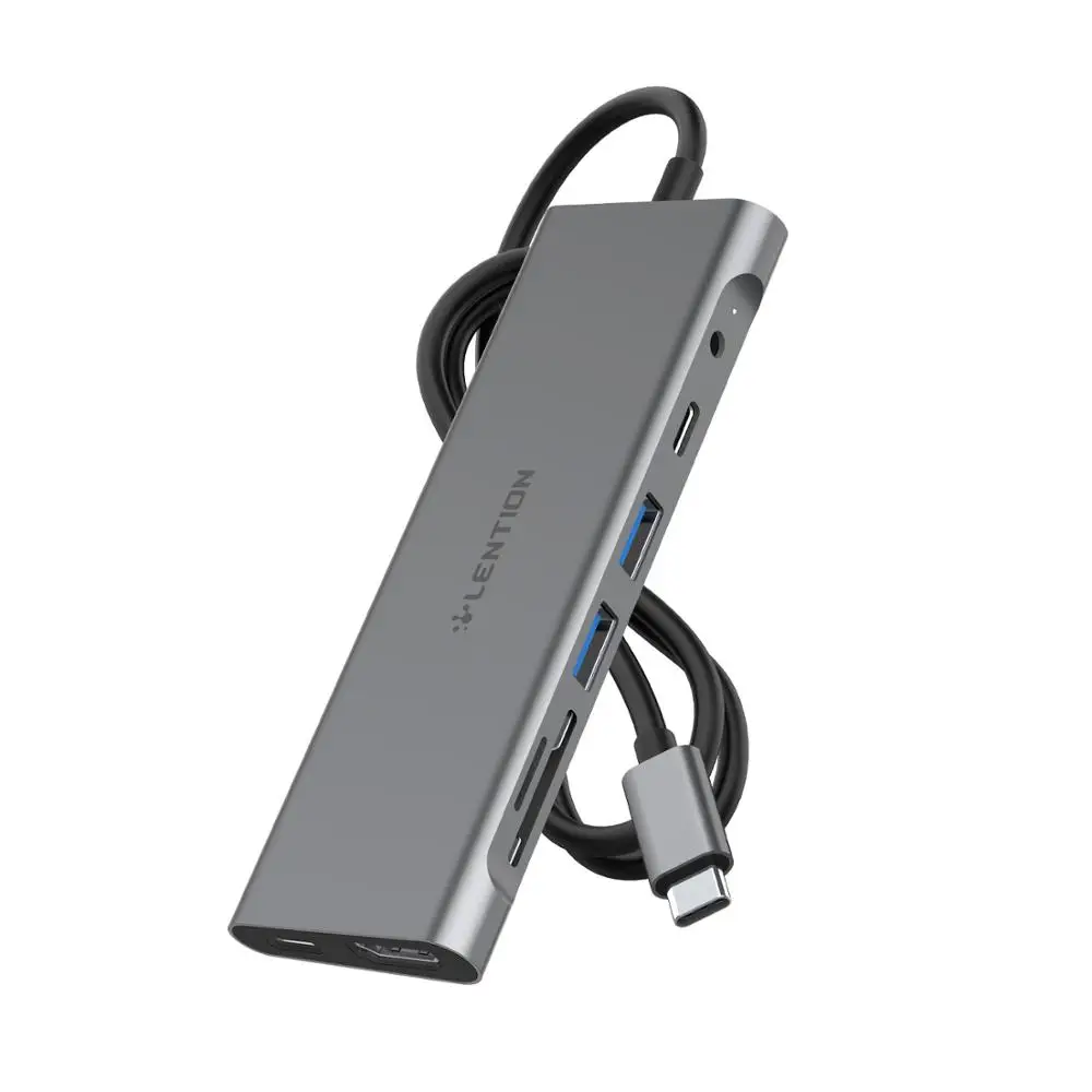 Adaptador de Carregamento para Macbook Hub com 4 3.5mm de Áudio tipo c Cabo Longo Hdmi 2 3.0 Pro 13 – 15 16 Thunderbolt 3 Porto Usb c k