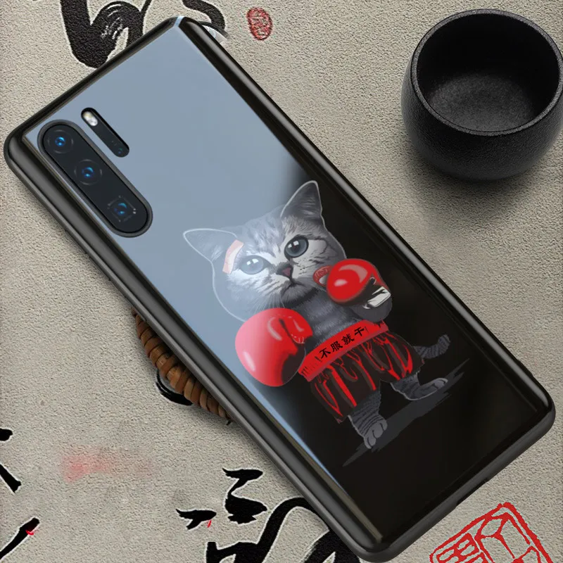 Чехол для huawei P30 Pro P30 чехол с закругленными краями бампер из закаленного стекла задние чехлы для huawei P30 P 30 Pro задний Чехол Coque Funda - Цвет: Pattern C