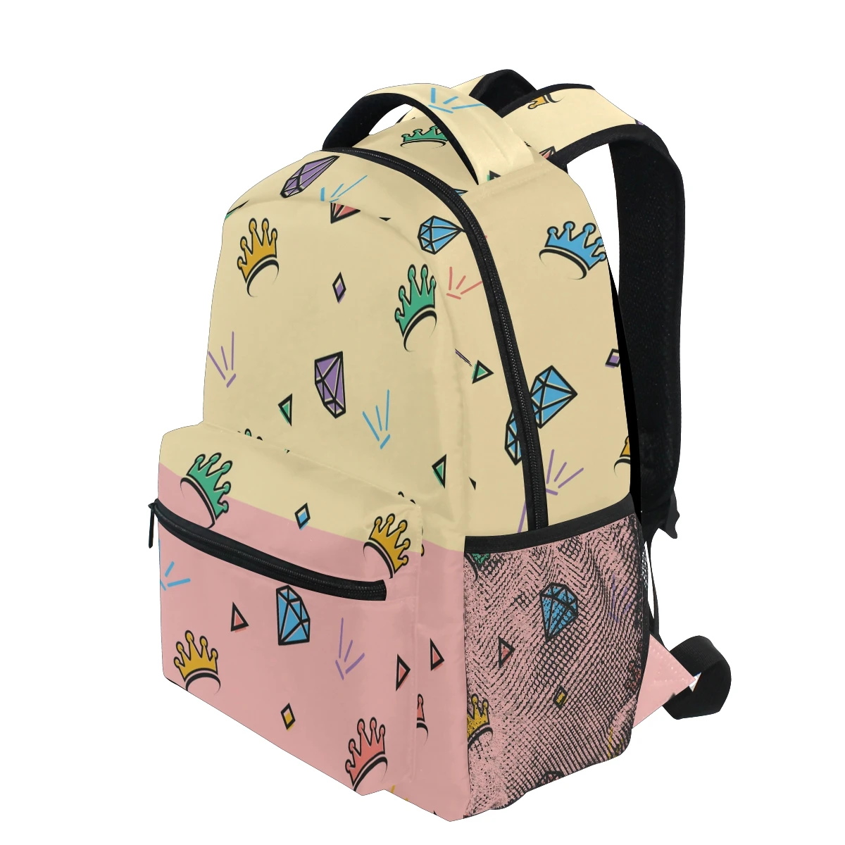 ALAZA School Bags Students Backpack Children Cute pattern print Backpack for Teenager boy Girl Book Bag Women Laptop Backpacks