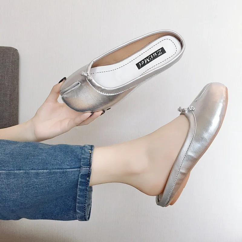 

Sandals Women's Outer Wear I2019 New Style Summer Korean-style Versitile Fashion Flat Closed-toe Online Celebrity Trotter Toe Sl