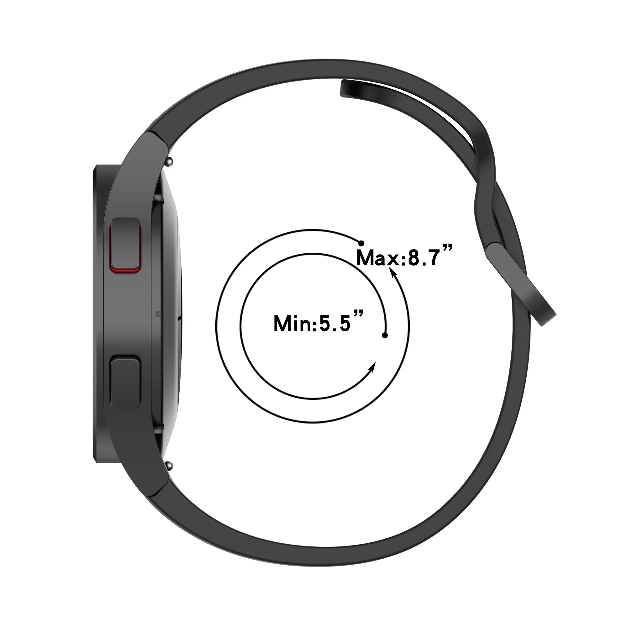 Cinturino di ricambio compatibile per smartwatch Togala P32D da 1,69, cinturino per orologio AGPTEK/Luoba/Ordtop/Nerunsa/Molocy/Huakua/Judneer Smartwatch da 1,69 pollici (confezione da 10