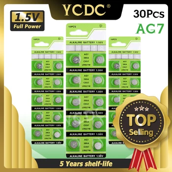 

AG7 399 395A 613 SR927W CX57 Alkaline Coin Cell Battery For Watch 1.55V 30Pcs L927 395 SR57 SR927SW 195 Button Coin Cell