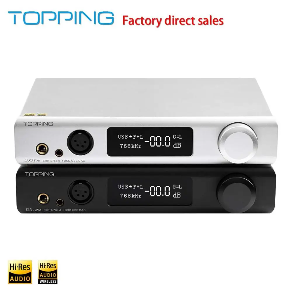 TOPPING DX7 Pro ES9038Pro DAC и Bluetooth наушники Amp 5,0 32 бит/768 кГц DSD1024 DX7PRO беспроводной Декодер Усилитель для наушников