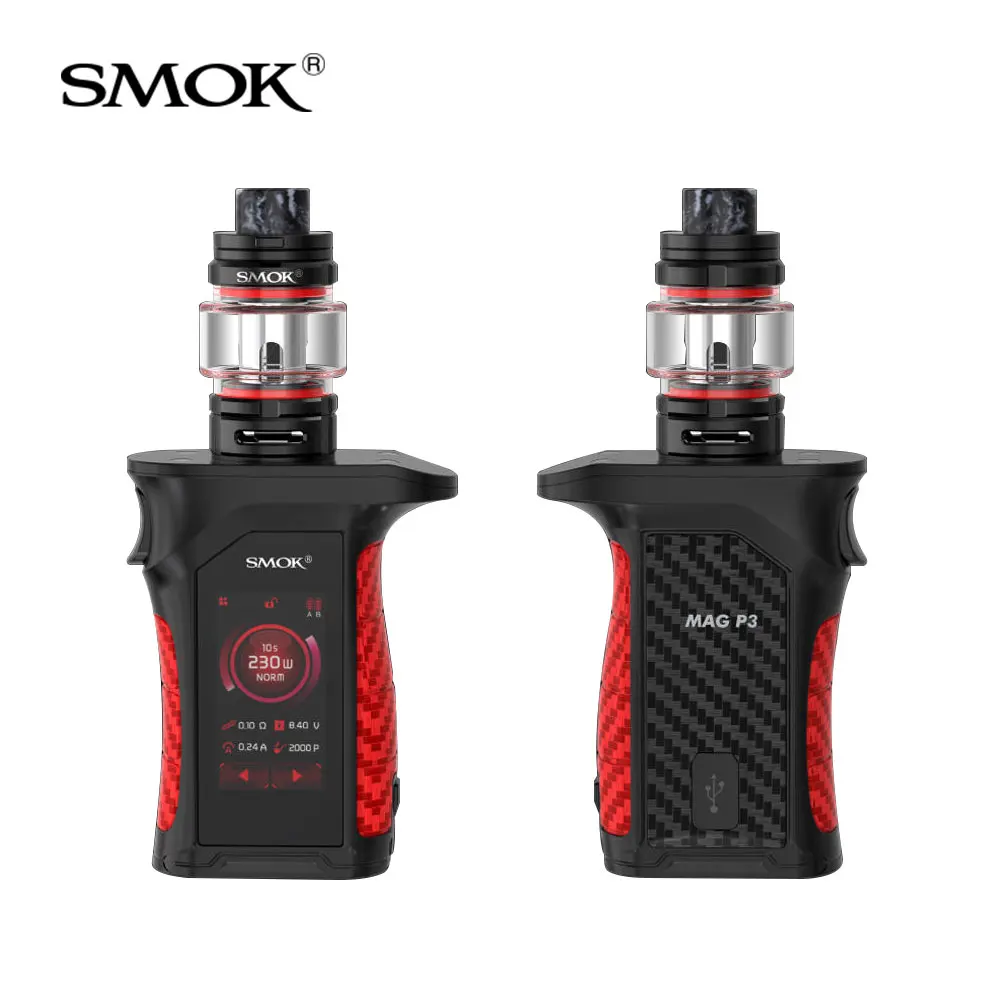 Новый SMOK MAG P3 Kit 230W вейп мод с TFV16 бак 9 мл V16 коническая сетка двойная сетчатая