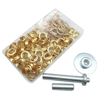 

103pcs Outdoor Camping DIY Tarp Tarpaulin Spared Canopy Awning Repair Home Brass Eyelets Set Tent Installation Tool Grommets