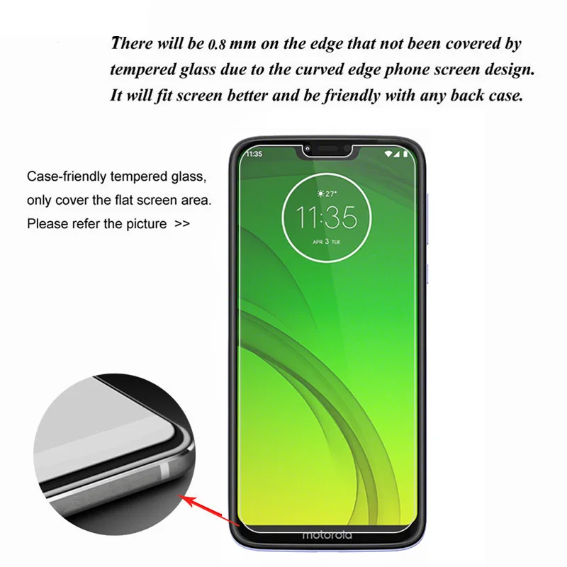 Закаленное стекло для Motorola Moto G7 G 7 Play Защитная пленка экрана Power Plus защитное 9H 3