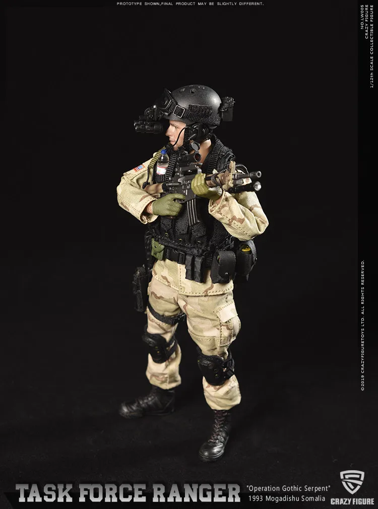 CrazyFigure LW005 1/12 спецназ дельты США мастер-солдат Рейнджерс Целевая группа 199" операция Готическая змея"