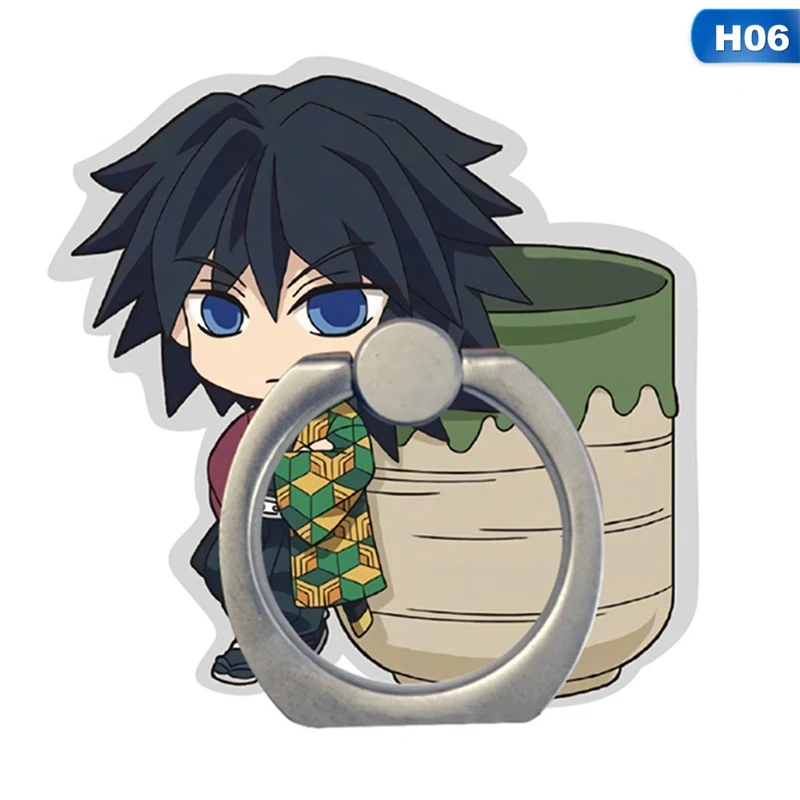 UVR New Acrylic Cartoon Demon Slayer Kimetsu no Yaiba sword Stay Cute Mobile Phone Ring Bracket for IPhone for Xiaomi