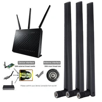 

2.4GHz 5GHz Dual Band Antenna RP-SMA Male Magnetic Base For WiFi Router