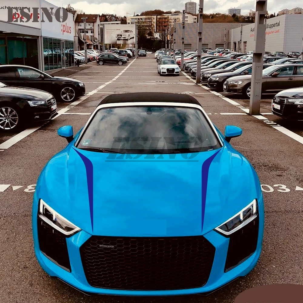 Auto DIY Styling Decals Stripes Car Body Vinyl Decals Hood Cover Stickers Vinyl Films 2 x