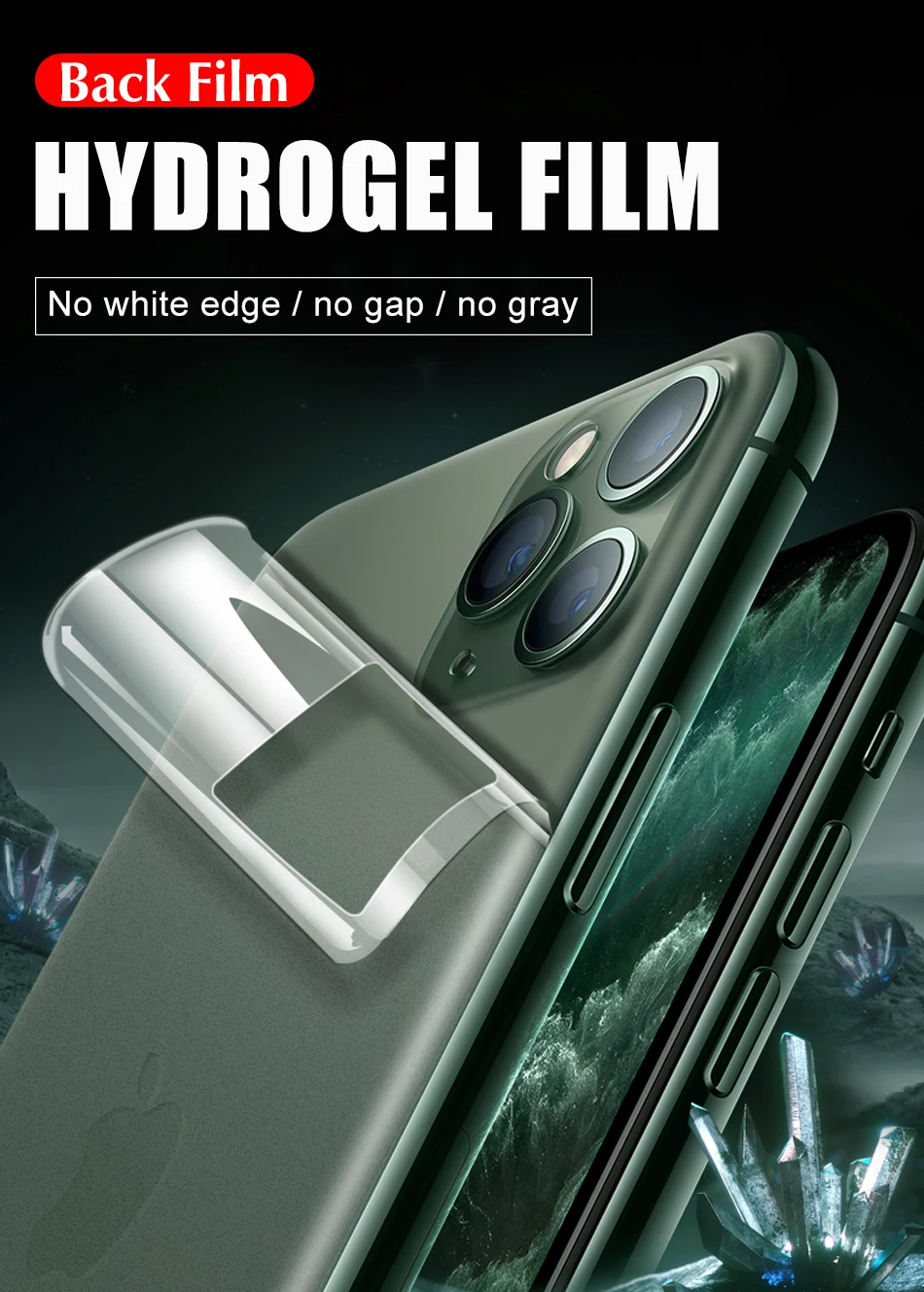 100D задняя защитная Гидрогелевая пленка для IPhone 11 Pro 6 6s 8 7 Plus XR X XS Max полная защита экрана мягкая пленка не стекло