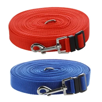 

2 Pcs 50Ft/15M Long Dog Pet Puppy Training Obedience Lead Leash Red & Blue