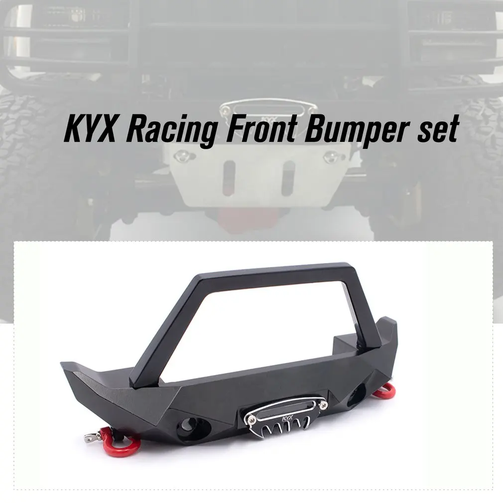 KYX Racing CNC сплав переднего бампера анти-столкновения Запчасти для модификации для 1/10 Wrangler RC Гусеничный автомобиль аксессуары