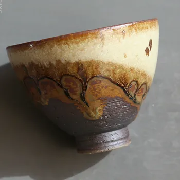 

75ML Chinese Kung Fu Tea Retro Stoneware Kiln Cup Retro Pigmented Tea Bowl Ceramic Personality Simple Household Tea Cup LB82009