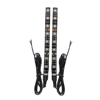 

2pcs Amber LED Strip Motorcycle 3rd Brake Light Turn Signal License Plate Lights Motorcycle Parts Accessaries Supplies