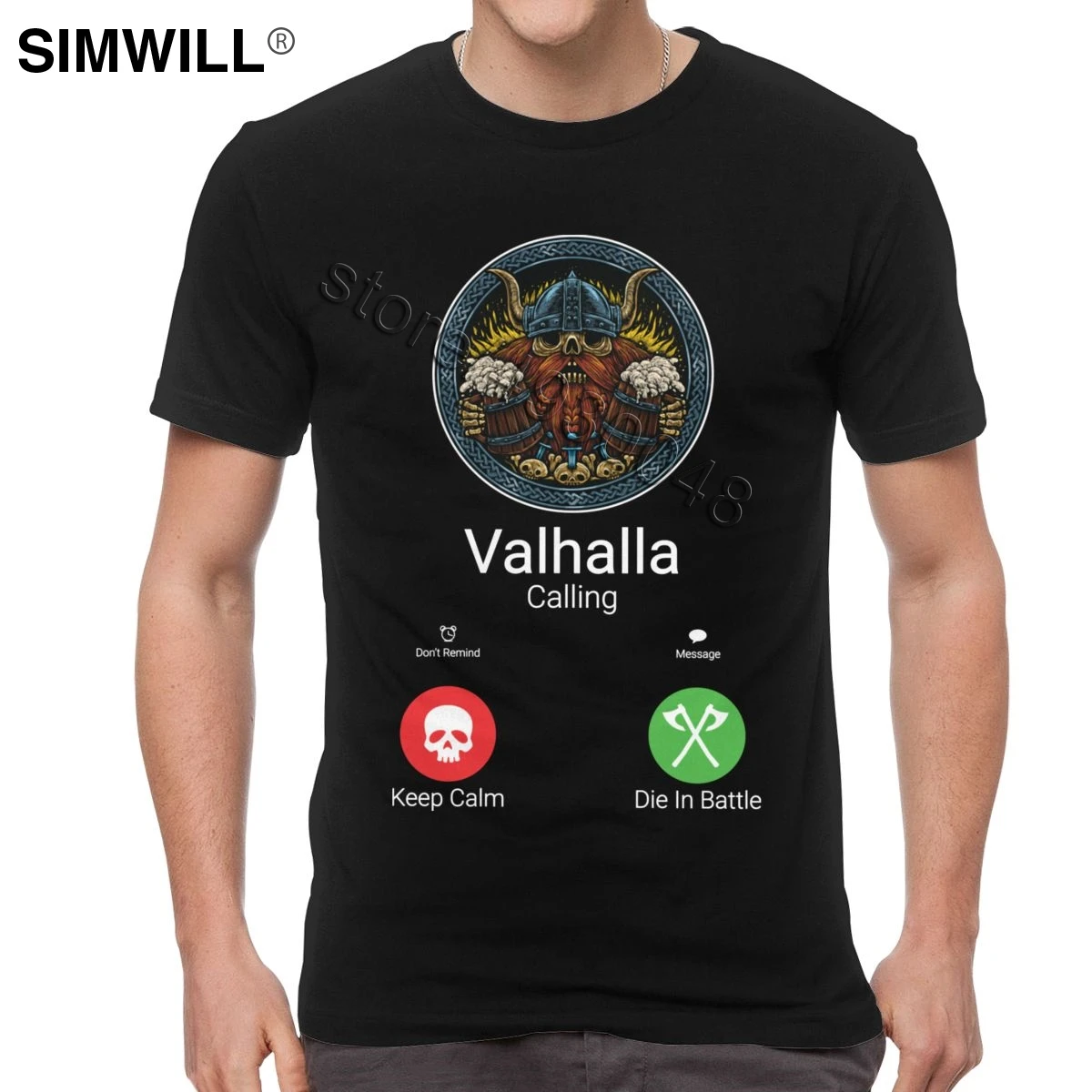 Новинка, мужская хлопковая забавная футболка с надписью «Valhalla Is», короткий рукав, Викинг один, графическая футболка, уличная одежда, летняя футболка, Подарочная футболка