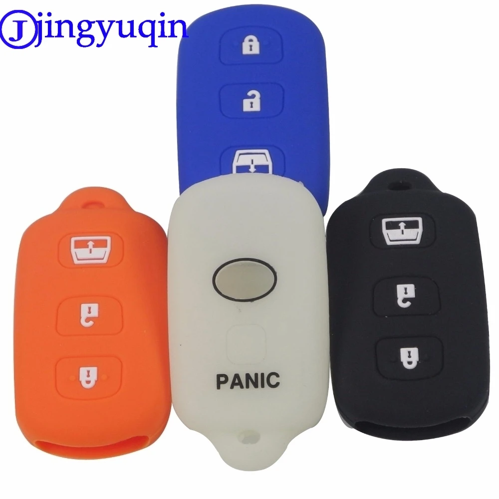10pcs For Toyota Car Remote Key Holder Protector 4 Buttons Silicone Key Fob Shell Cover Case