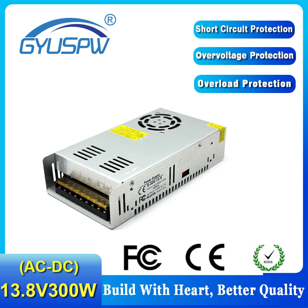 Источник питания DC12V 13 8 V 15V 18V 24V 27V 28V 30V 32V 36V 42V 48V 60V 300W 350W 360W 400W 480W 500W 600W