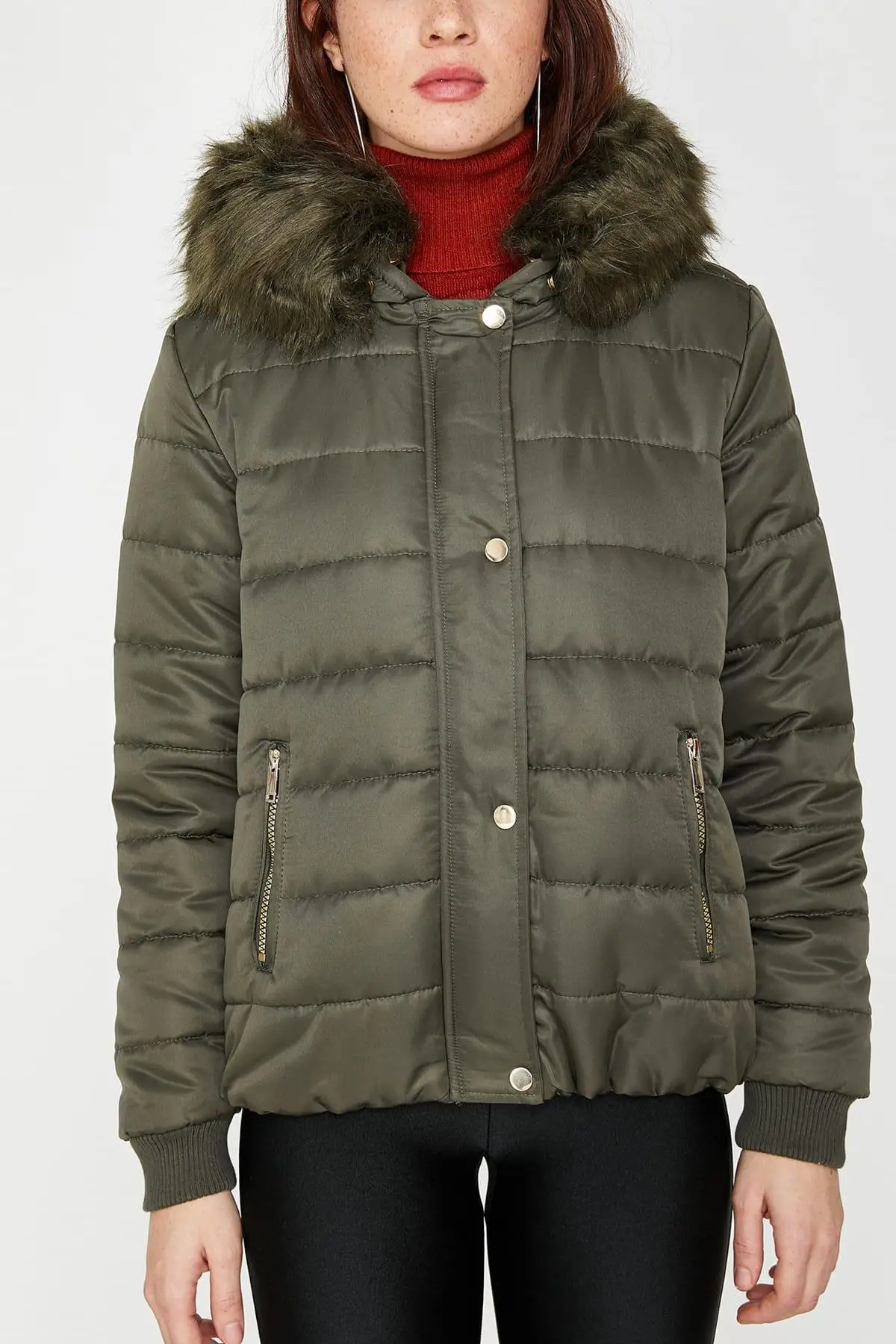 Koton женские зеленые пальто 9KAK53958QW