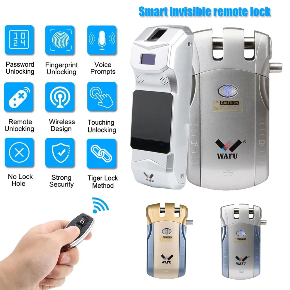 

Wireless Remote Control Lock Smart Electronic Door Lock WF010 Keyless Entry Door VJ-Drop