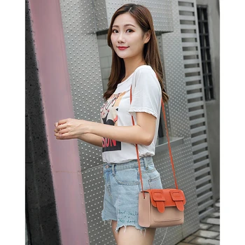 

2019 Brand Fashion Teenager Girls Shoulder Bags for Women Small Crossbody Messenger Mobile Phone Bag Female with sling #20